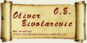 Oliver Bivolarević vizit kartica